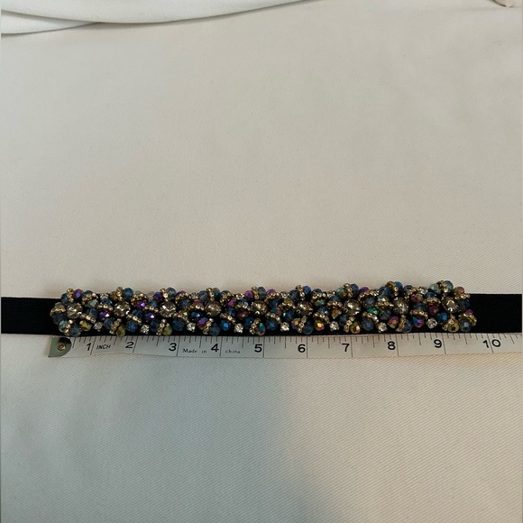 Rhinestone and multicoloured bead belt - Picture 6 of 9